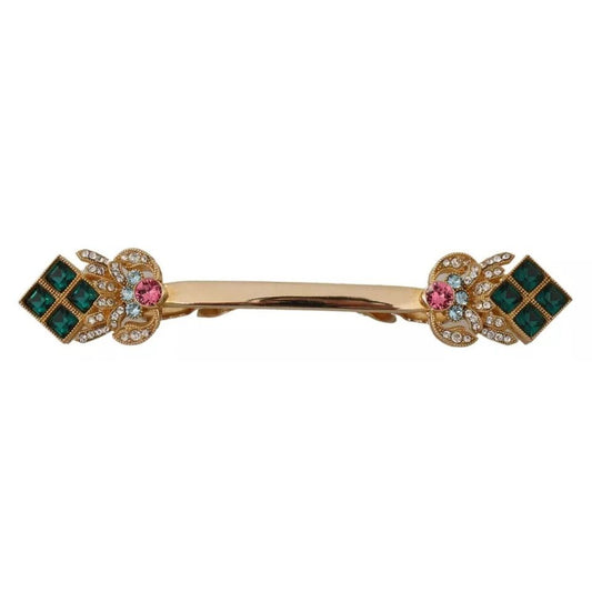 Dolce & Gabbana Gold Plated 925 Sterling Silver Crystal Collar Stop Brooch SMY100980