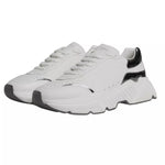 Dolce & Gabbana White Silver DAYMASTER Leather Sneakers Men Shoes MV1434-42