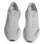 Dolce & Gabbana White Silver DAYMASTER Leather Sneakers Men Shoes MV1434-42