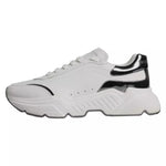 Dolce & Gabbana White Silver DAYMASTER Leather Sneakers Men Shoes MV1434-42