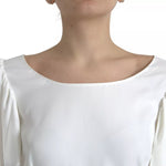 Dolce & Gabbana White Viscose Round Neck Short Sleeves Top TSH852025-48