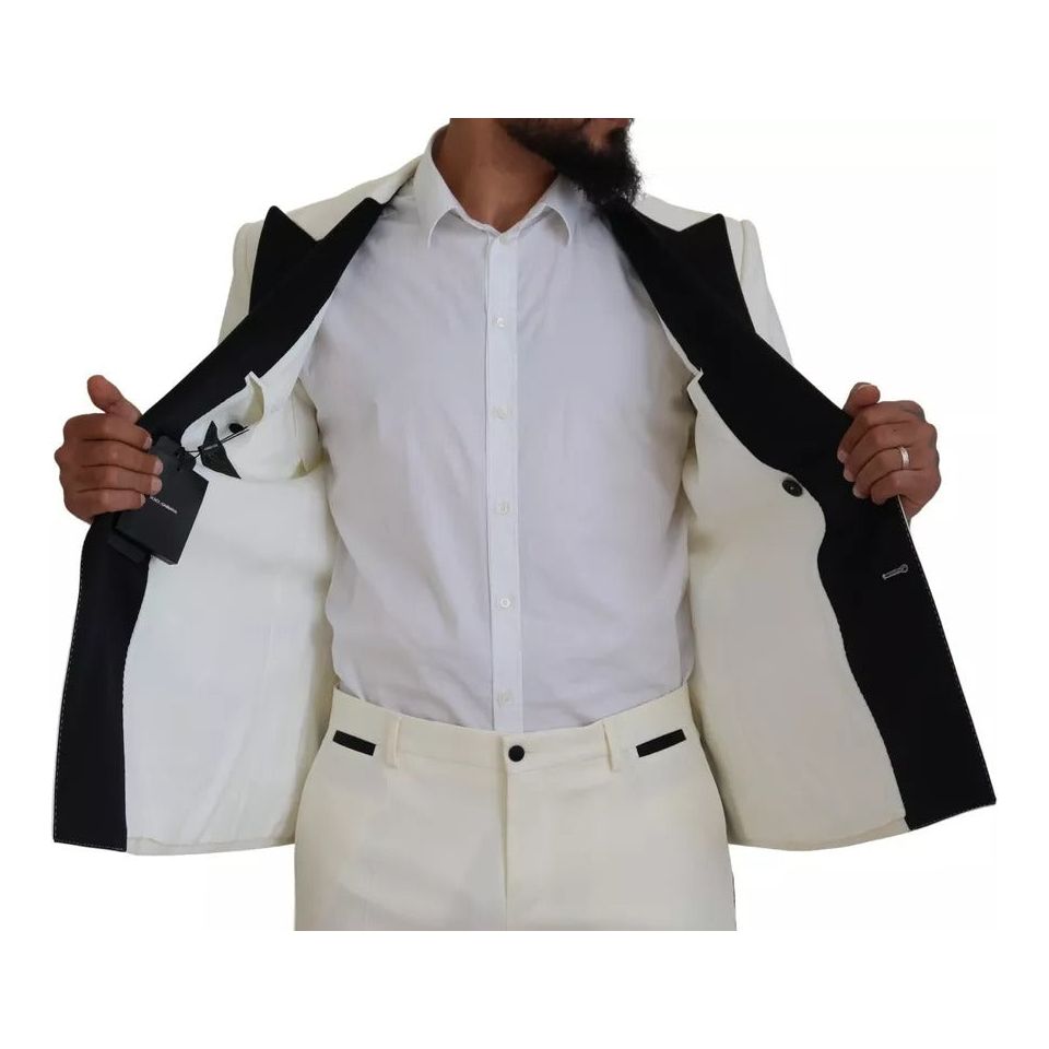 Dolce & Gabbana White Double Breasted 2 Piece SICILIA Suit KOS2003-52