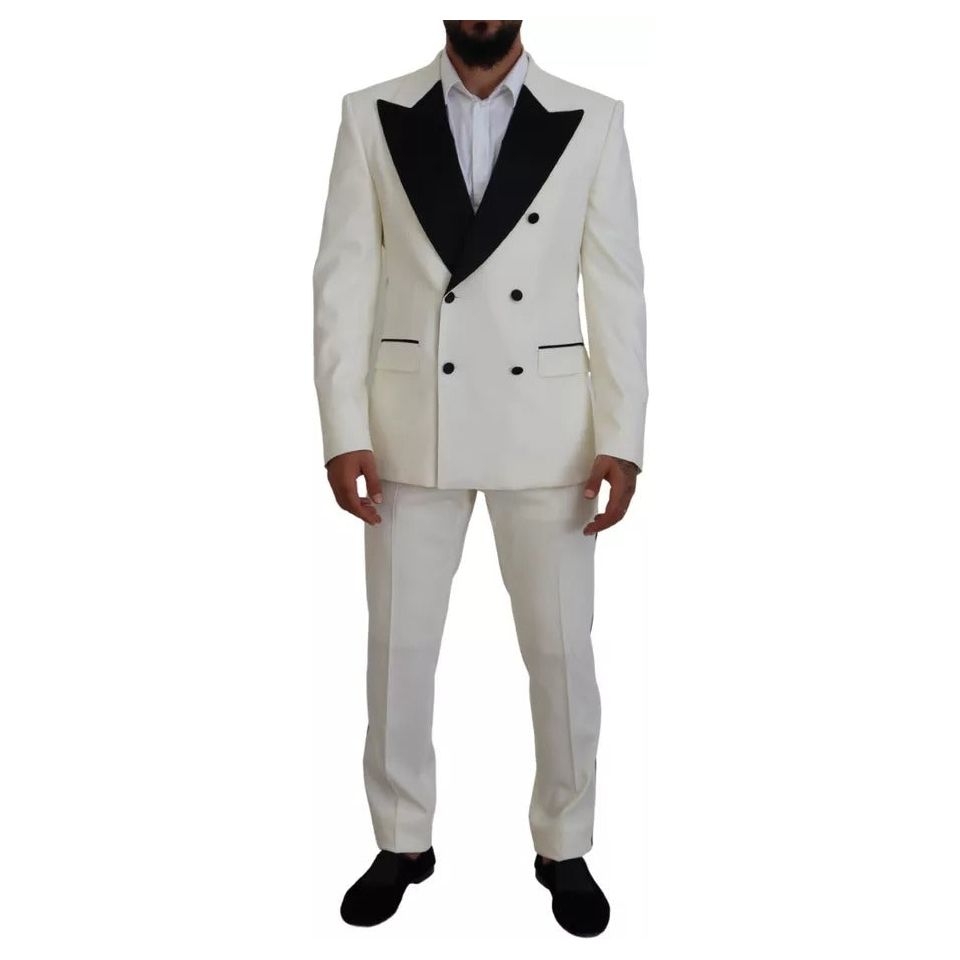 Dolce & Gabbana White Double Breasted 2 Piece SICILIA Suit KOS2003-52