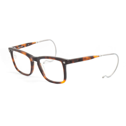 Vuarnet Brown Acetate Frames in tortoise shell pattern, unisex glasses with lenses 52mm, bridge 18mm, temple 110mm, durable acetate material.