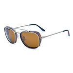 Vuarnet Brown Stainless Steel Frames with clip-on sunglasses, unisex design, 53/17/145mm measurements, Category 3 protection.