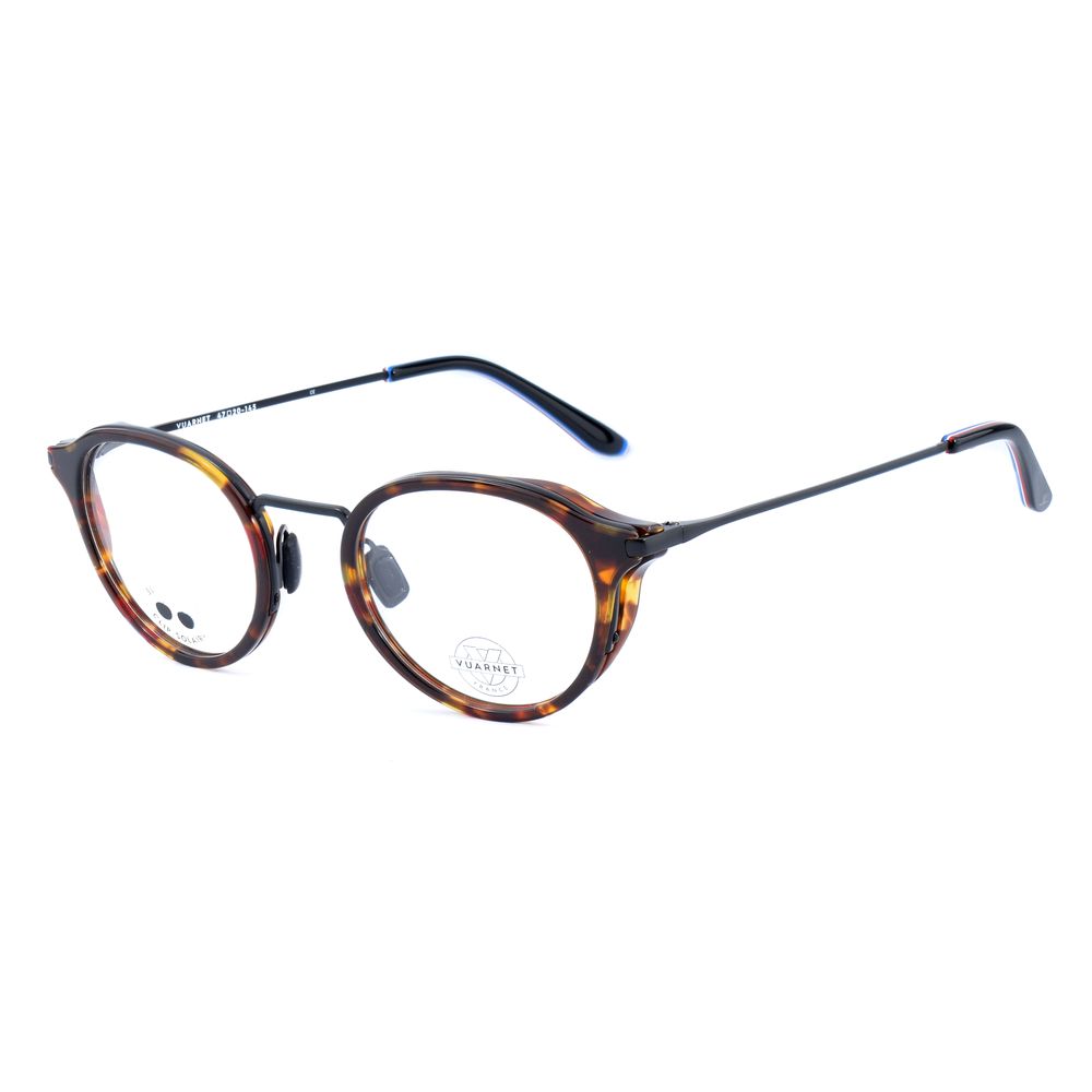 Vuarnet Black Stainless Steel Frames with clip-on lens, tortoiseshell pattern, measures 54/17/145 mm, stylish and durable eyewear.