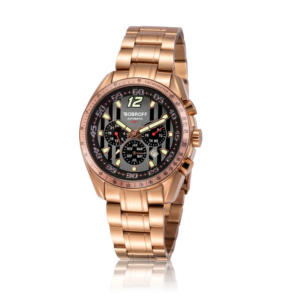 Bobroff Bronze Stainless Steel Dress Watch