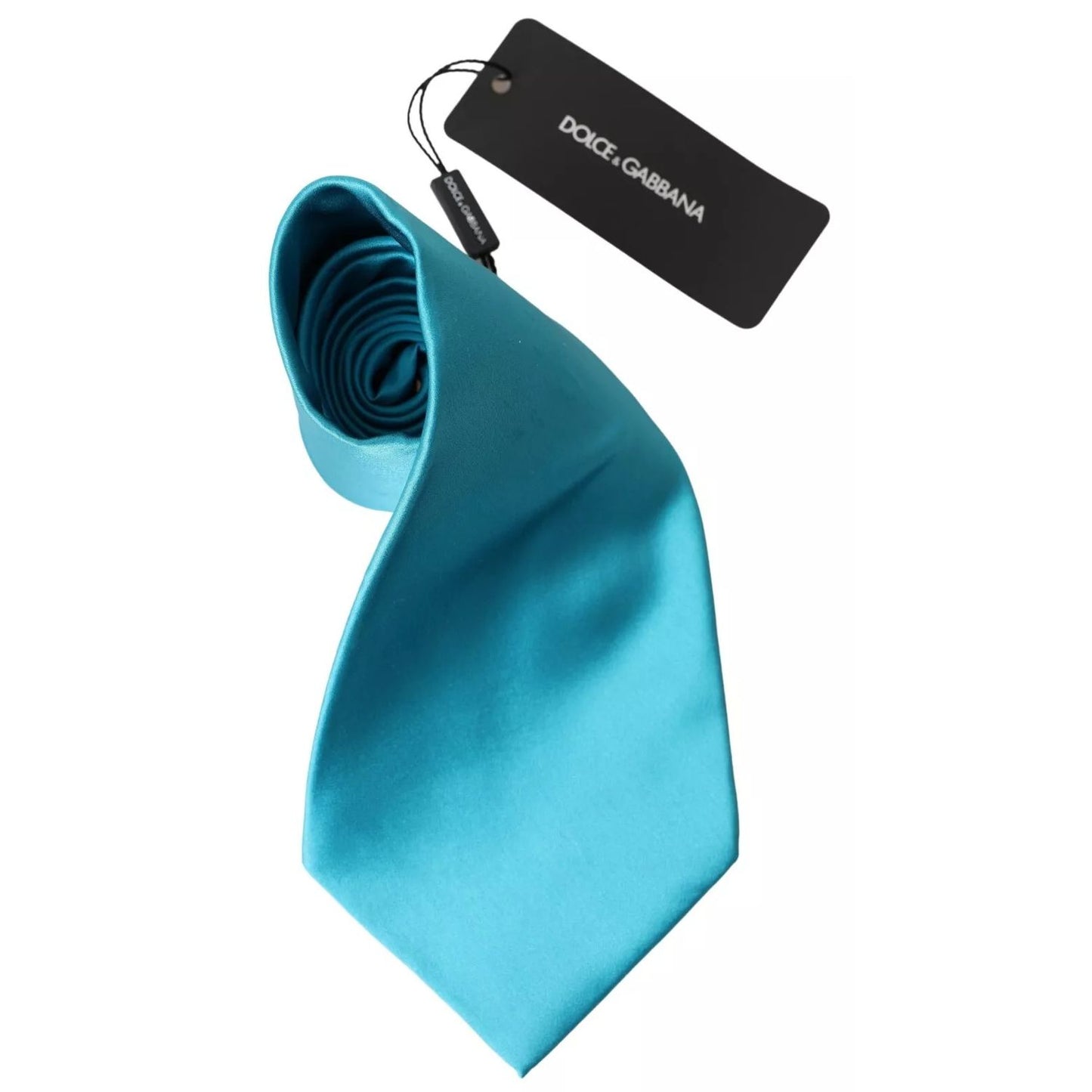 Dolce & Gabbana Light Blue 100% Silk Wide Mens Necktie
