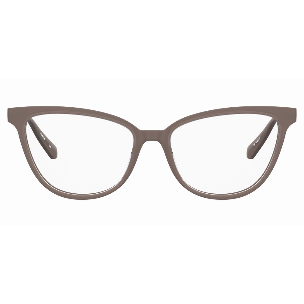Love Moschino Brown Acetate Frames in a classic design, model MOL60009QF316 with 53/16/140 mm dimensions, elegant eyewear for women.