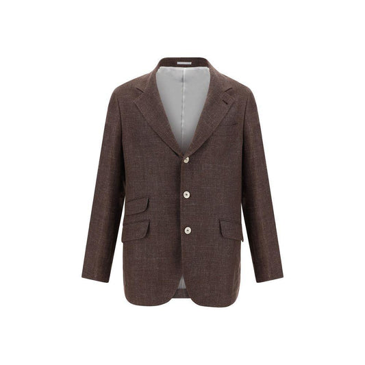 Brunello Cucinelli Linen Blazer Jacket BR-MW4827BWDC2167-IT52 | XL