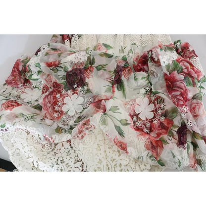 Dolce & Gabbana Multicolor Floral Maxi Sheath Dress