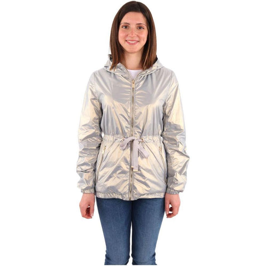 Yes Zee Gray Nylon Jackets & Coat YE-14615-XL