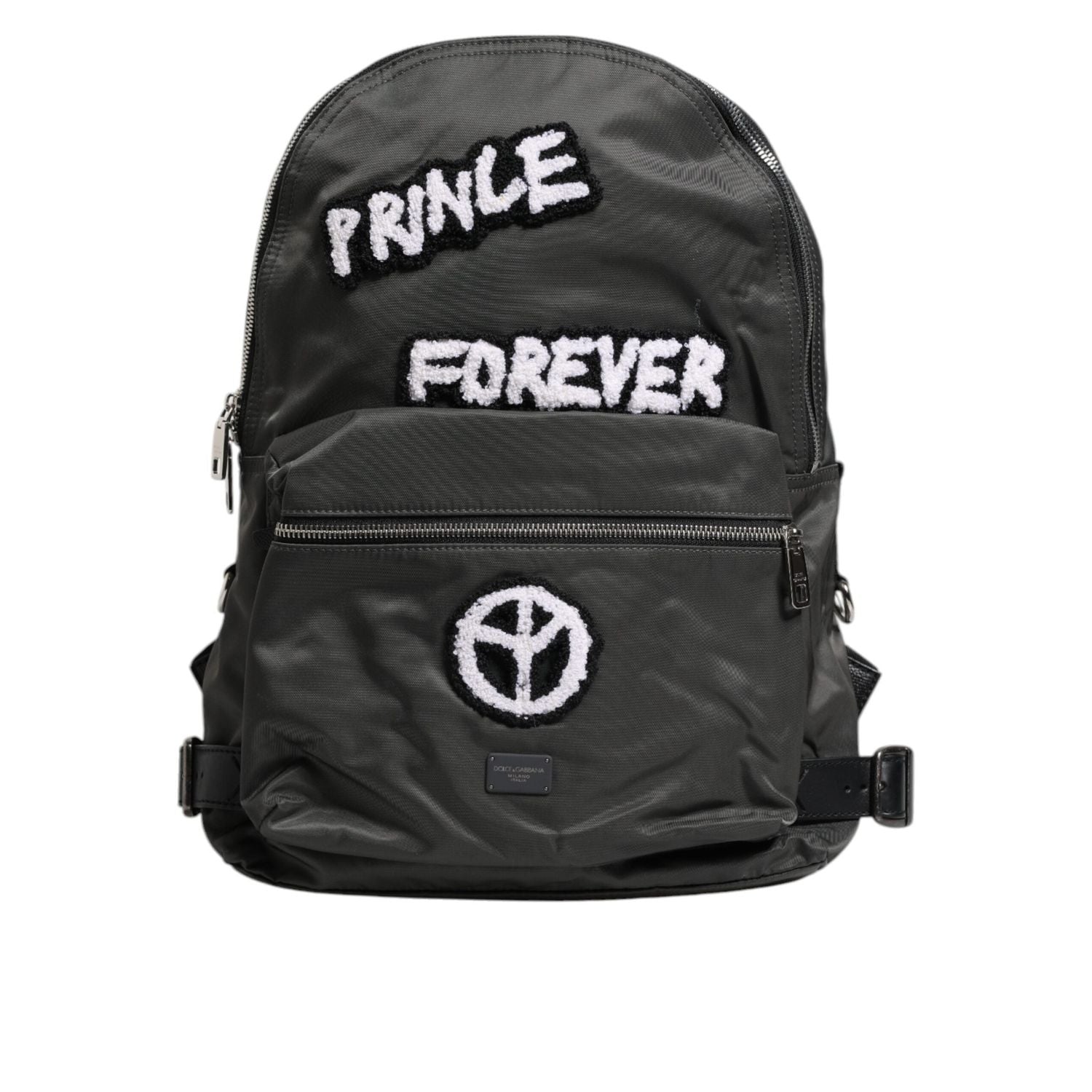Front view with bag zipped and handles upright.