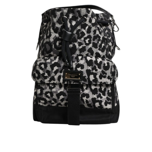 Dolce & Gabbana Multicolor Leopard Jacquard Hobo Crossbody Borse Bag