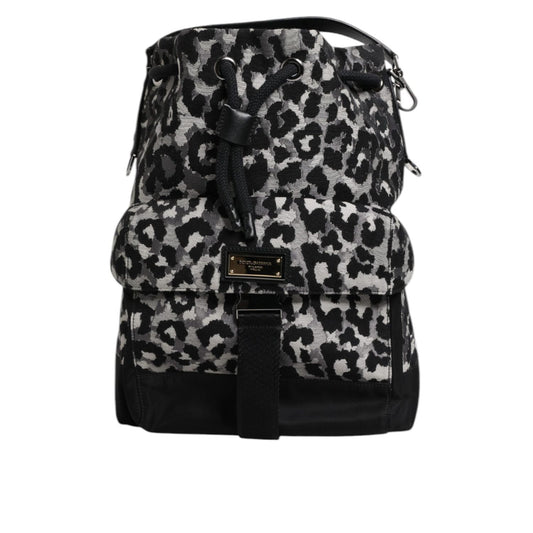 Dolce & Gabbana Multicolor Leopard Jacquard Hobo Crossbody Borse Bag BAG1648