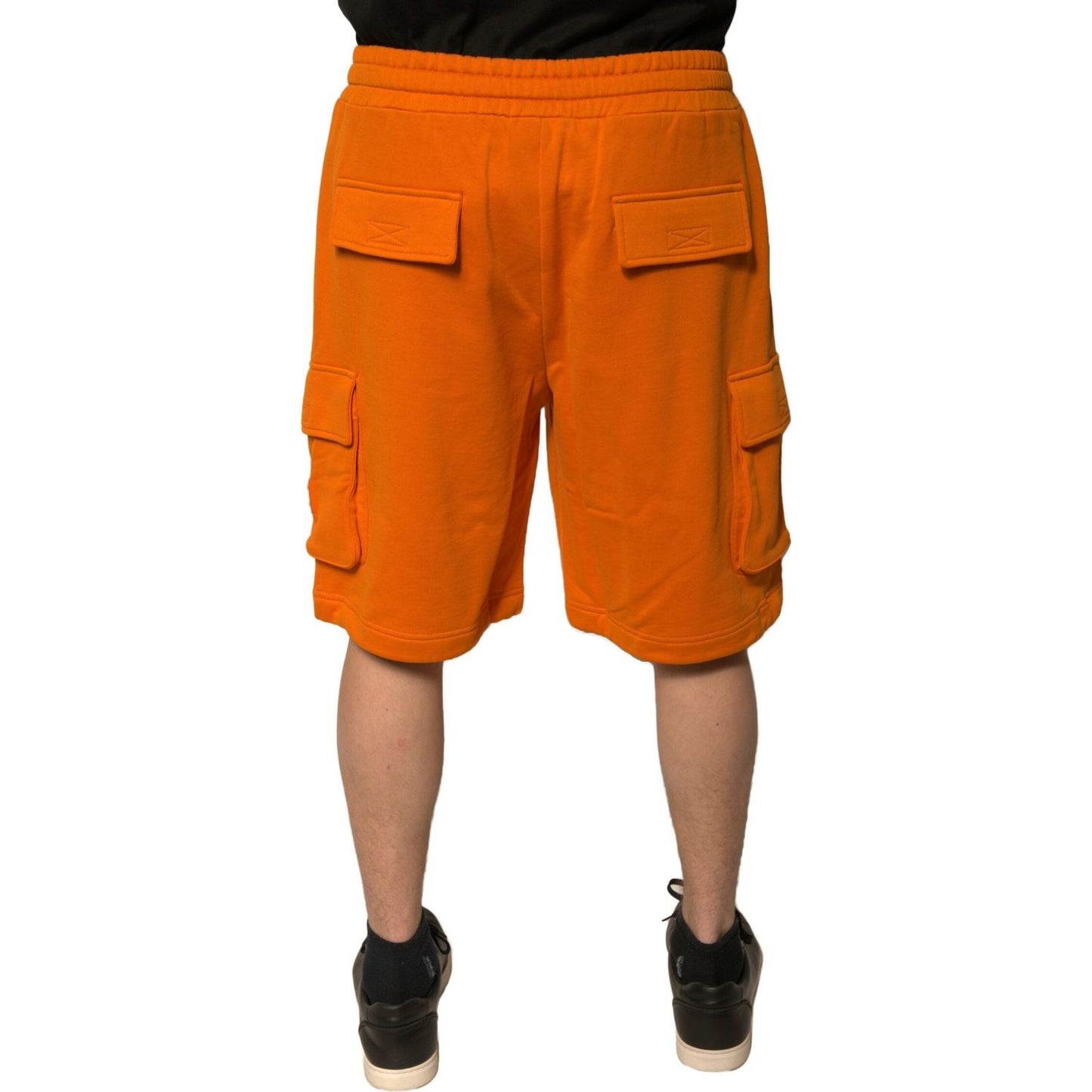 Dolce & Gabbana Orange Cotton Men Casual Cargo Bermuda Shorts PAN75650-50