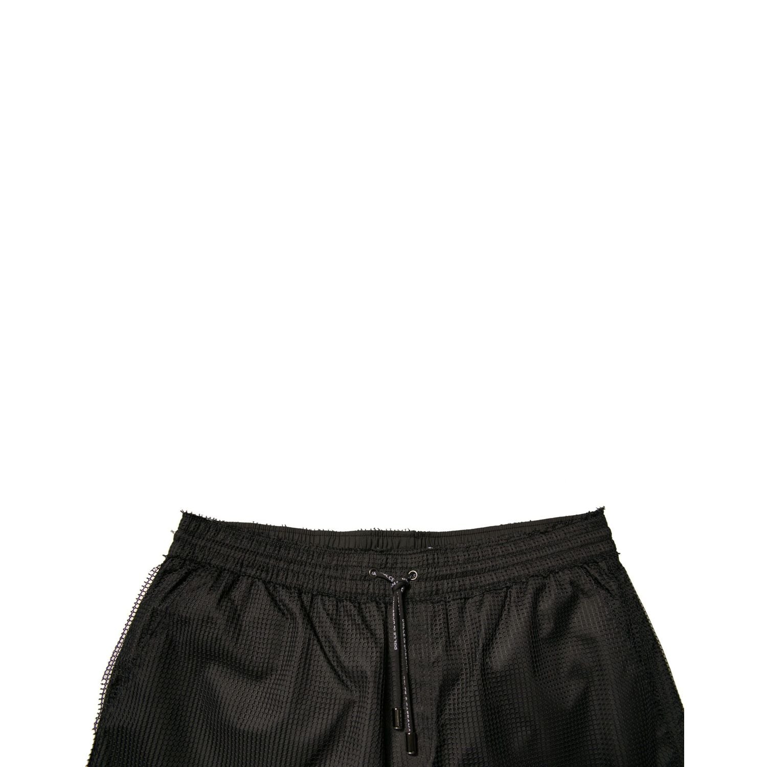 Dolce & Gabbana Black Polyester Jersey Mid Waist Shorts