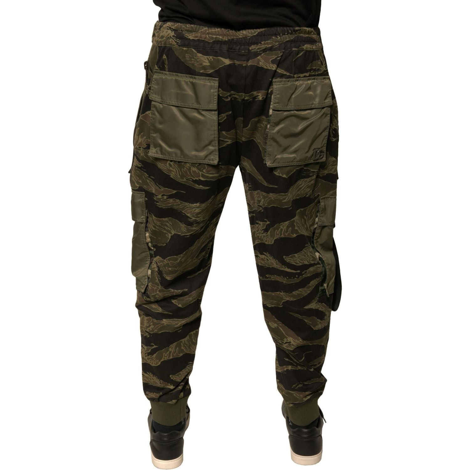 Dolce & Gabbana Green Cotton Jogger Cargo Pants
