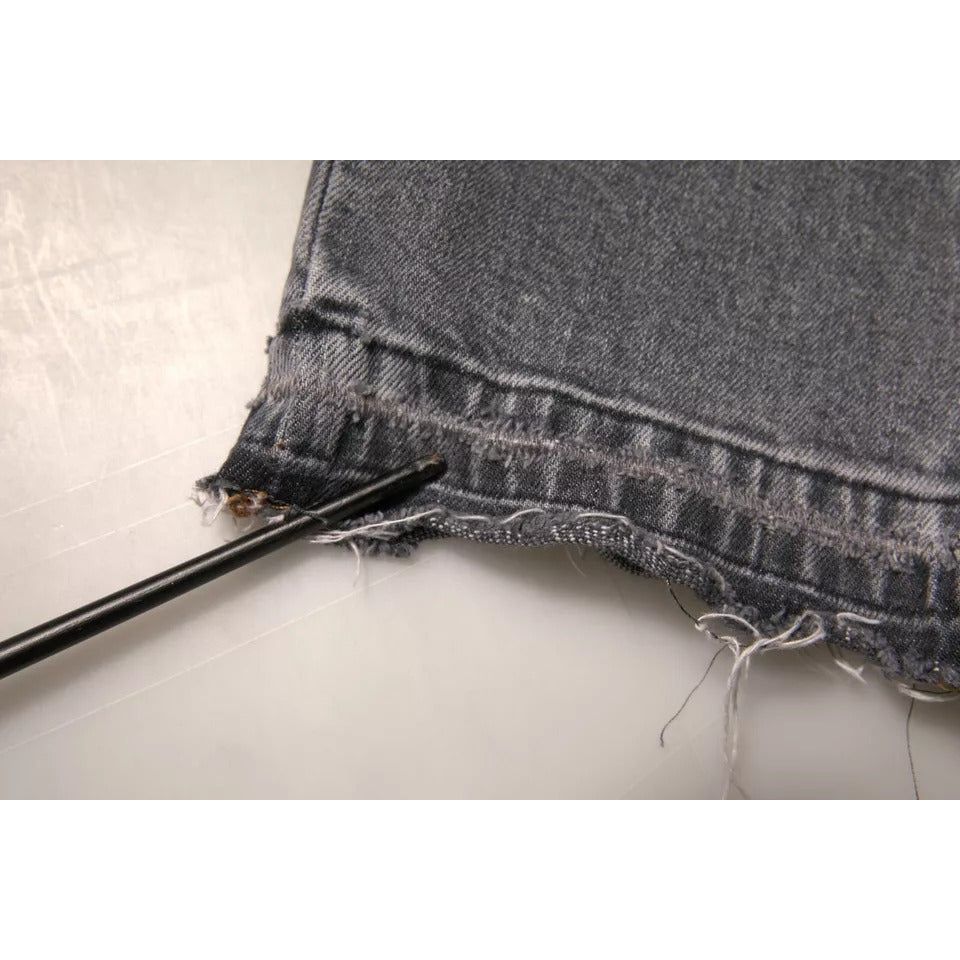 Dolce & Gabbana Gray Logo Cotton Stretch Skinny Denim Jeans PAN75714-58