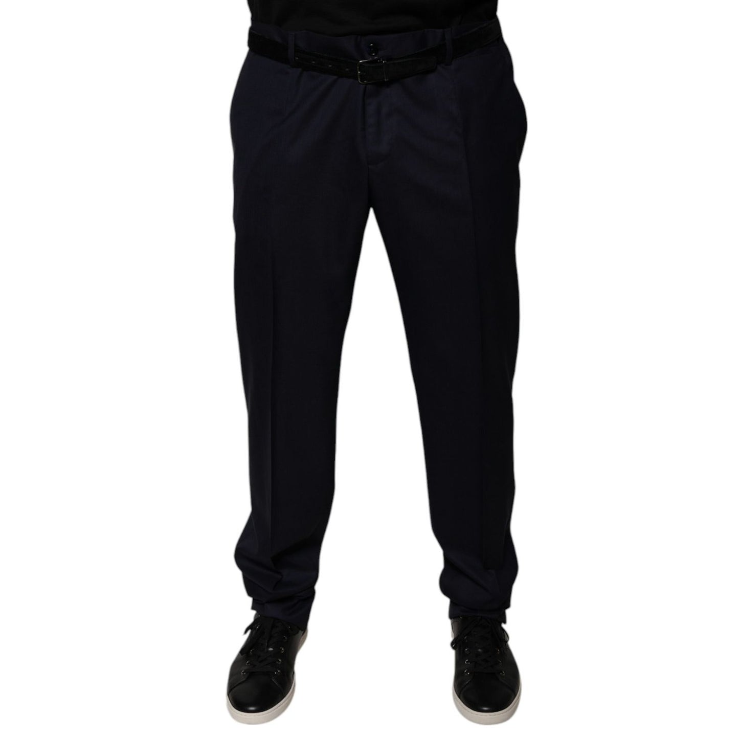 Dolce & Gabbana Dark Blue Tapered Formal Dress Pants