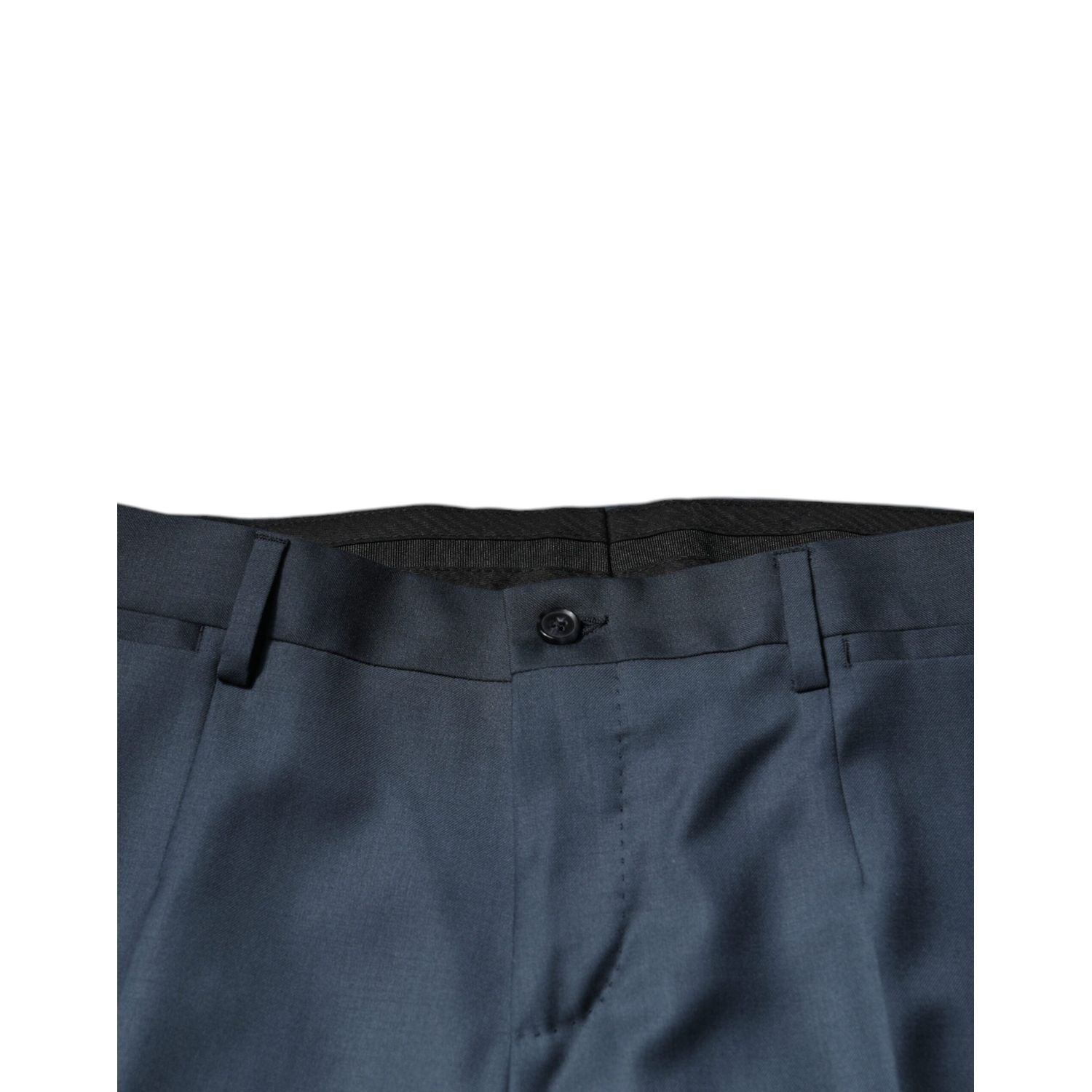 Dolce & Gabbana Blue Wool Tapered Formal Dress Pants