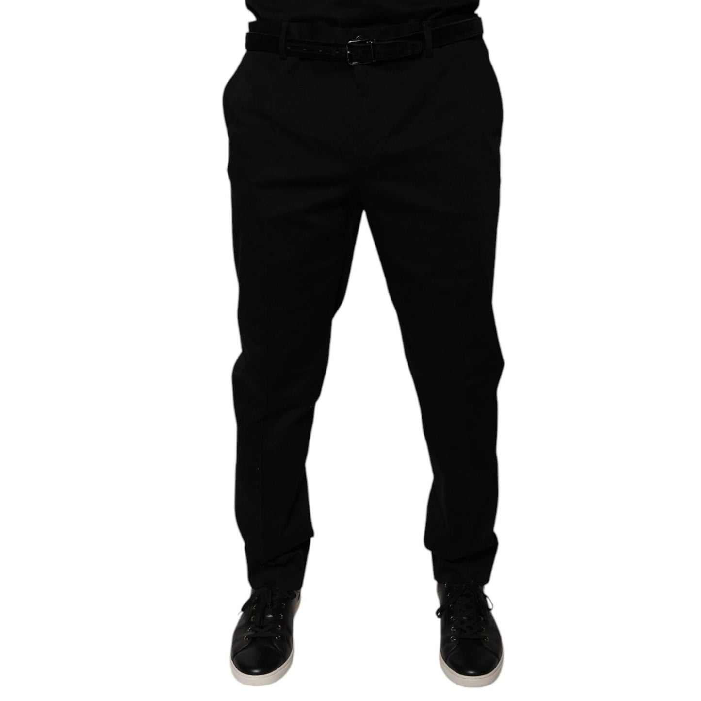 Dolce & Gabbana Black Tapered Formal Dress Pants
