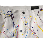 Dolce & Gabbana White Color Splash Print Skinny Denim Jeans PAN75941-48