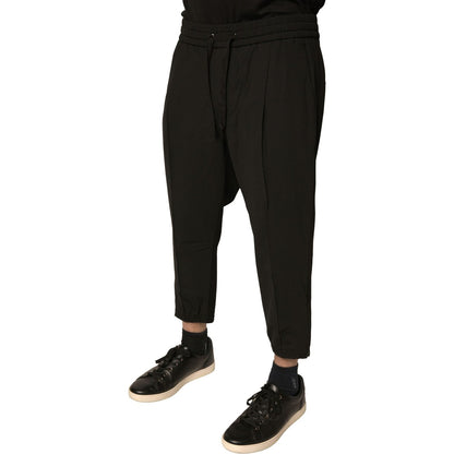 Dolce & Gabbana Black Wool Jogger Jogging Pants