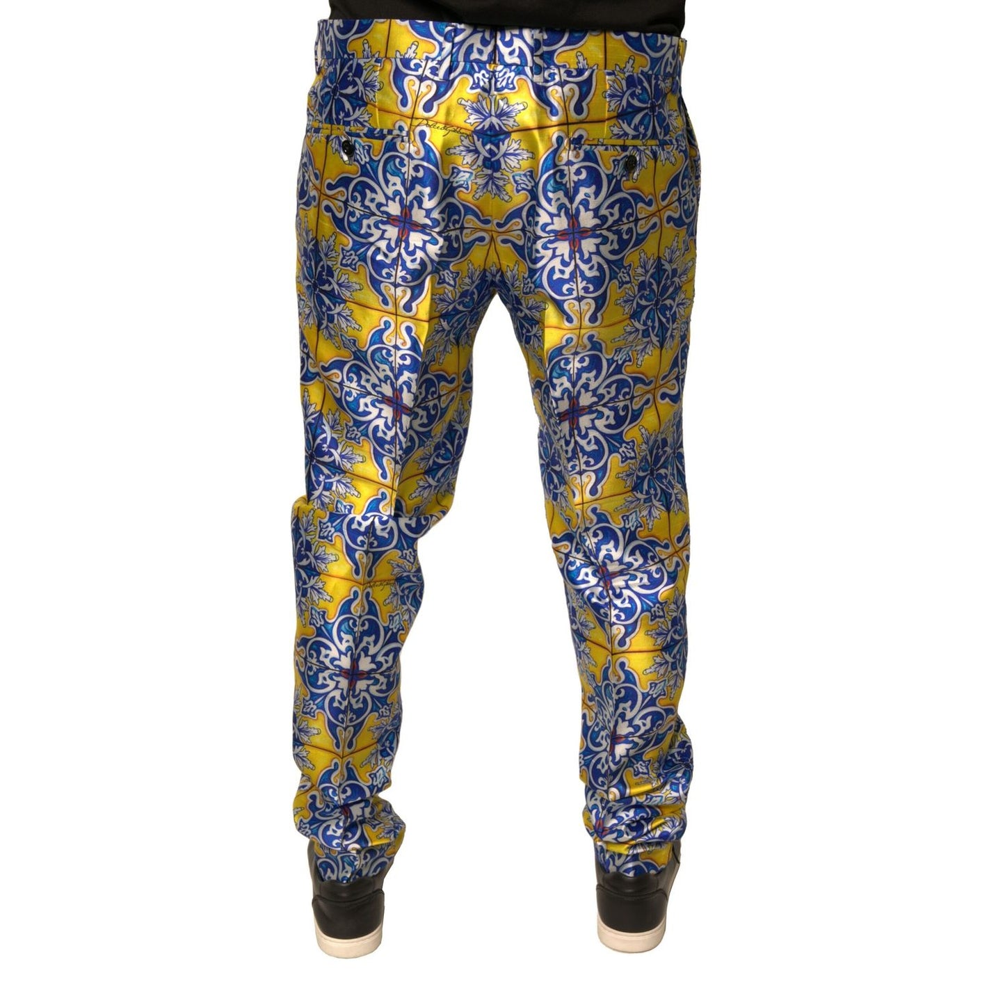 Dolce & Gabbana Multicolor MajolicaSilk Skinny Pants