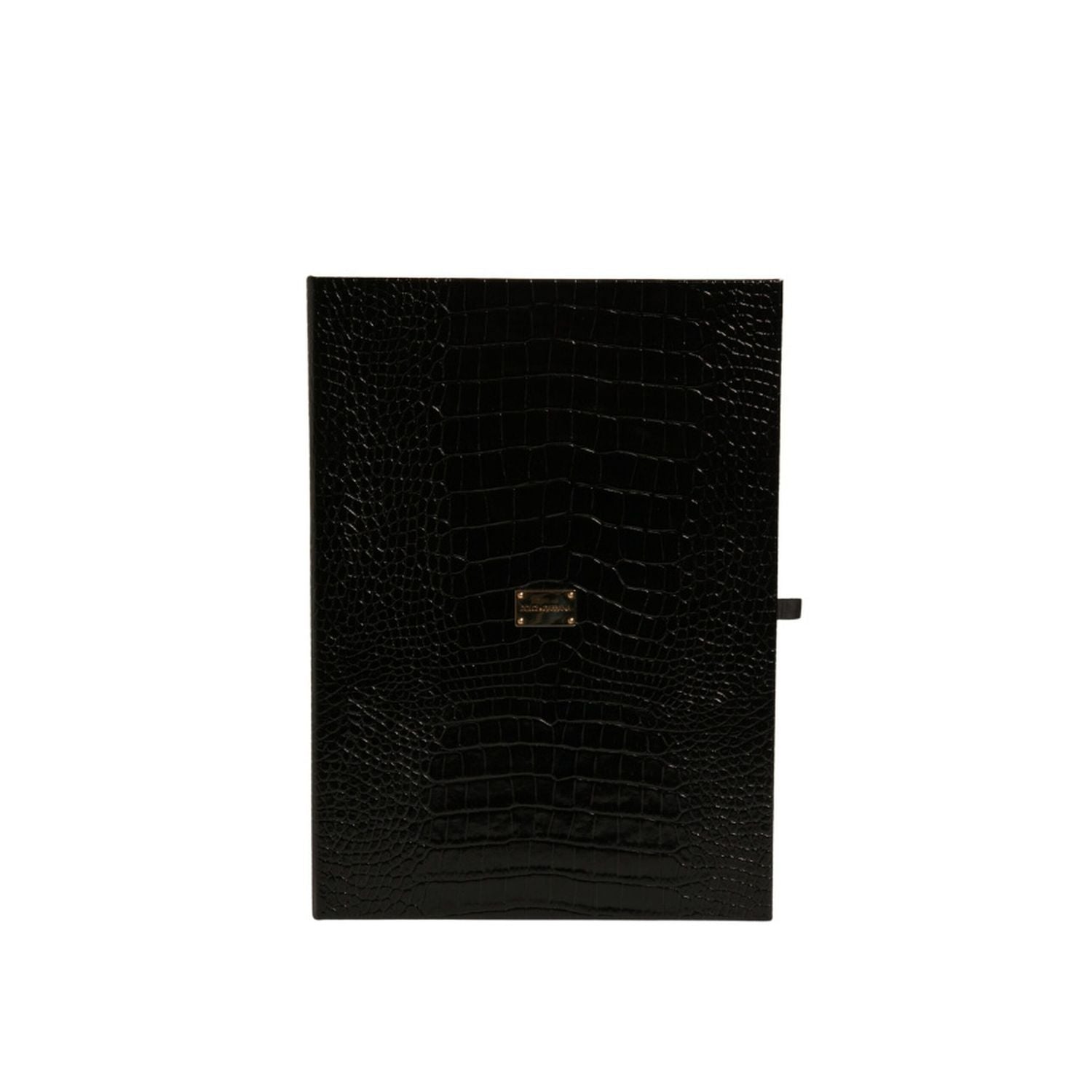 Dolce & Gabbana Gold Tone Brass Crystal Branded Tie Clip Bar