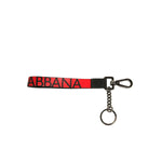 Dolce & Gabbana Red Logo Leather Silver Brass Holder Keychain Keyring SMY10617