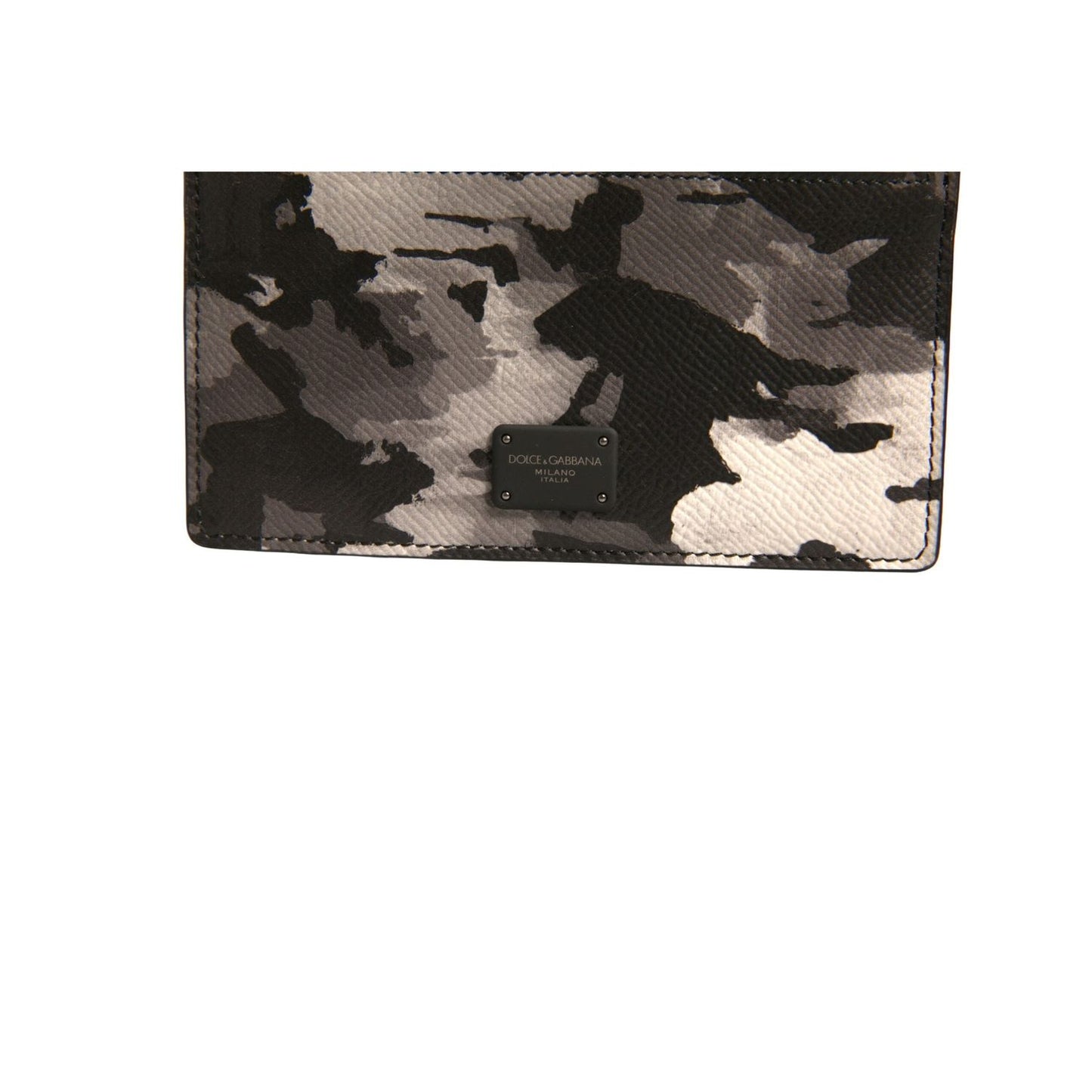 Dolce & Gabbana Multicolor Camouflage Logo Plaque Coin Purse Wallet SMY10625