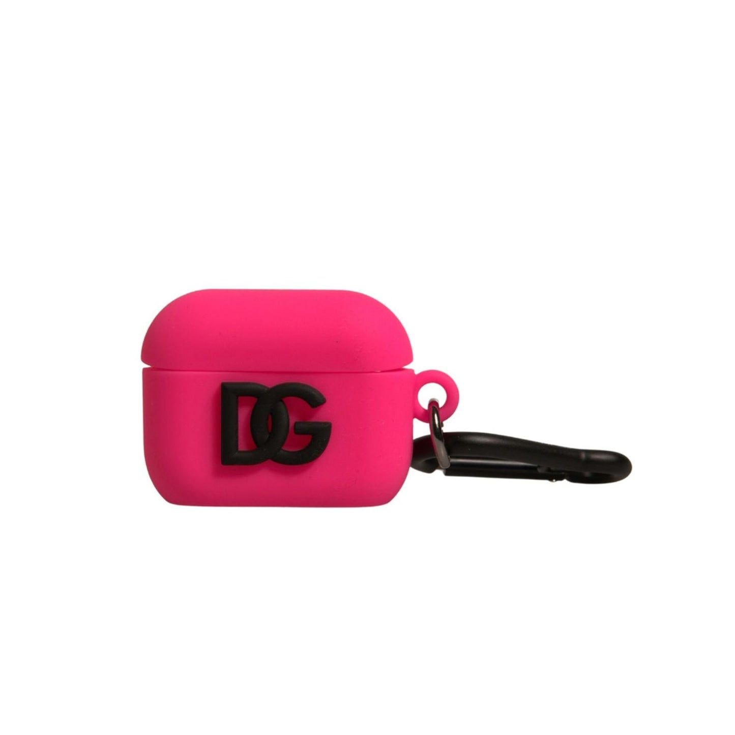 Dolce & Gabbana Pink Silicone Rubber Logo Embossed Airpods Case