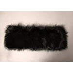 Dolce & Gabbana Black Fur Shoulder Collar Wrap Shawl Scarf MS7105