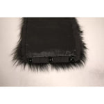 Dolce & Gabbana Black Fur Shoulder Collar Wrap Shawl Scarf MS7105
