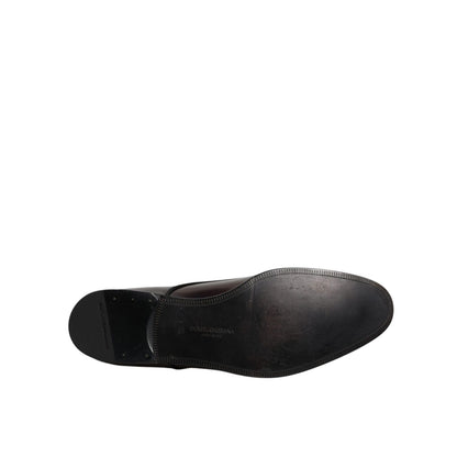 Dolce & Gabbana Multicolor Peacock Patent Leather Derby Men Dress Shoes