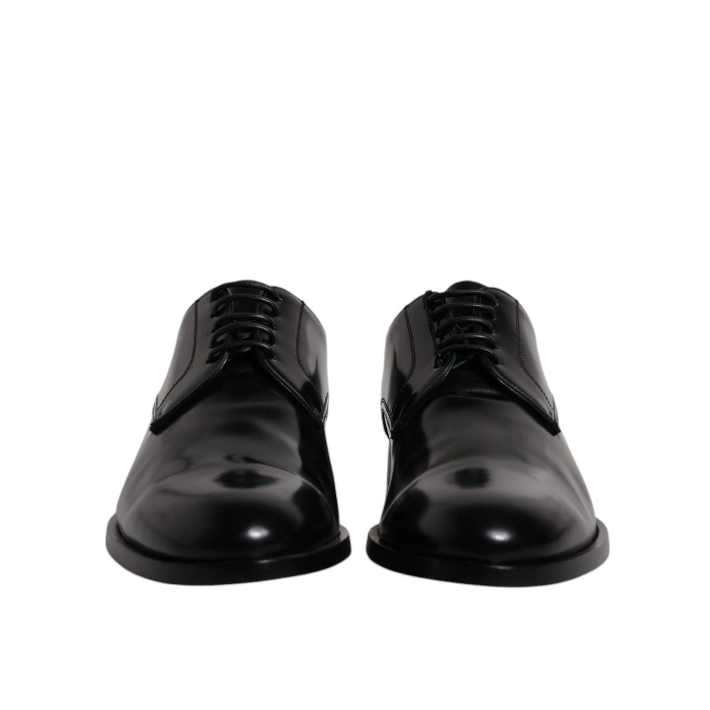 Dolce & Gabbana Black Calfskin Leather Derby Lace Up Formal Dress Shoes