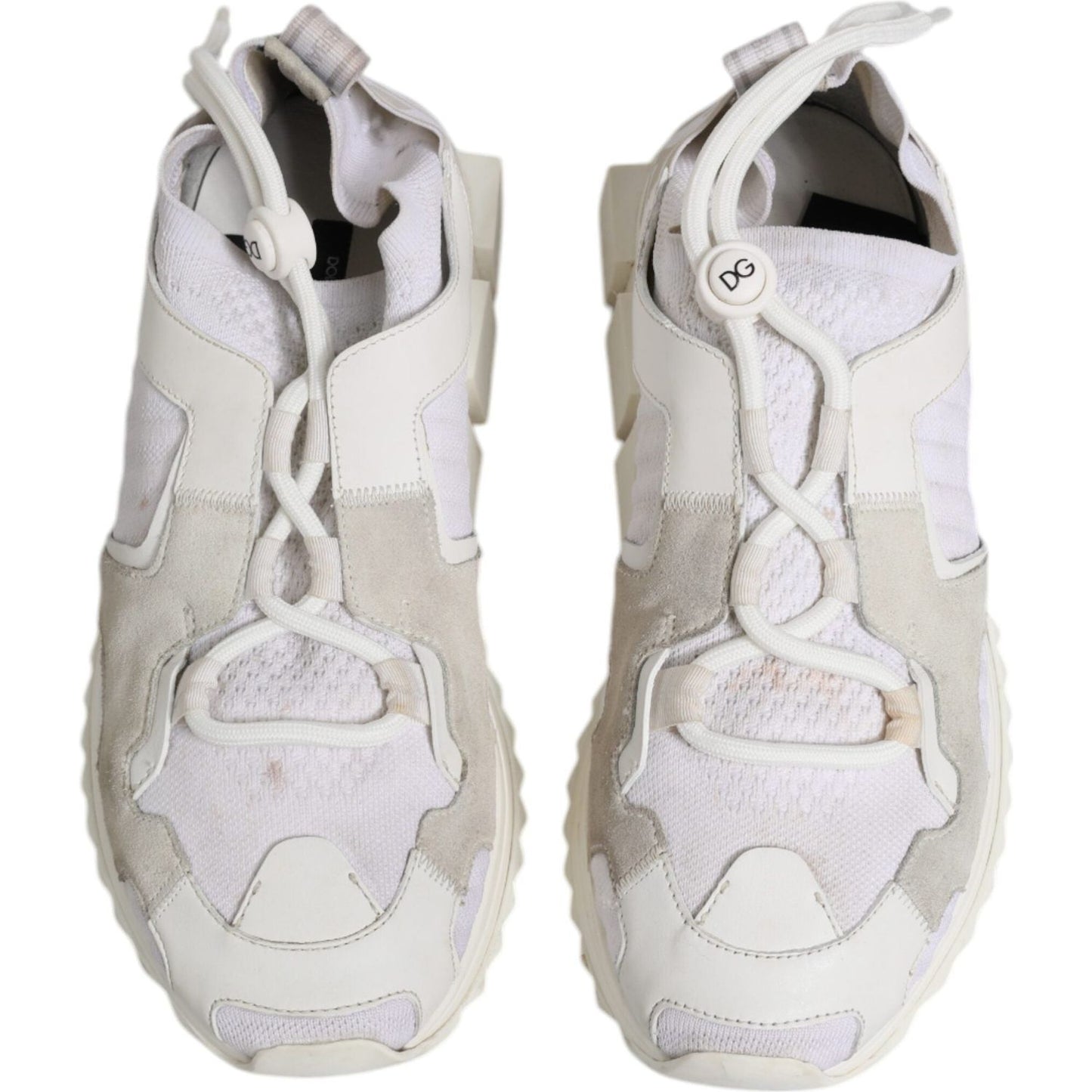 Dolce & Gabbana White Mesh Sorrento Trekking Sneakers Shoes MV6778-42.5