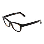 GCDS Brown Unisex Glasses Frame in acetate with square full-rim design, demo lenses, and branded case, size 52-18-145.