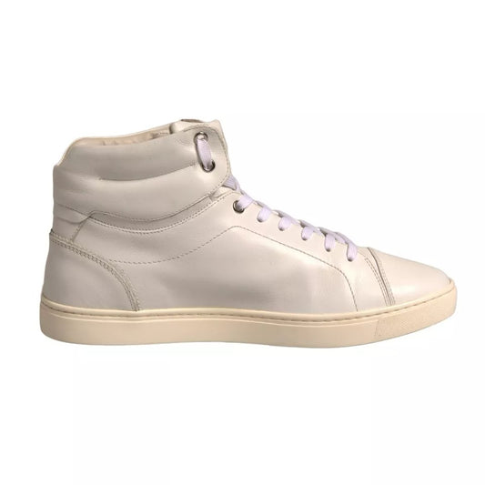 Dolce & Gabbana White London Logo High Top Sneakers Shoes MV6813#2-41