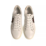 Dolce & Gabbana White Leather Heart Embellished Sneakers Shoes MV6849-43