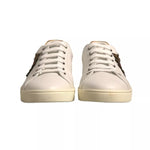 Dolce & Gabbana White Leather Heart Embellished Sneakers Shoes MV6849-43
