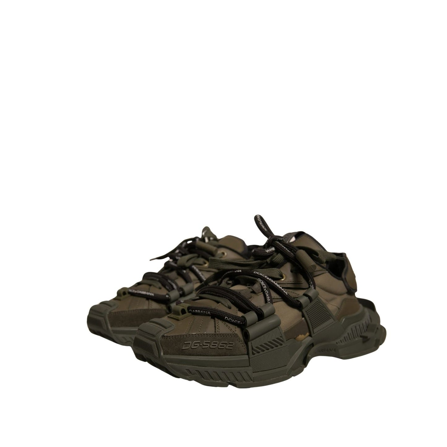 Dolce & Gabbana Military Green Space Low Top Sneakers Shoes