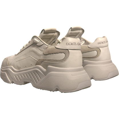 Dolce & Gabbana White Daymaster Leather Low Top Sneakers Shoes