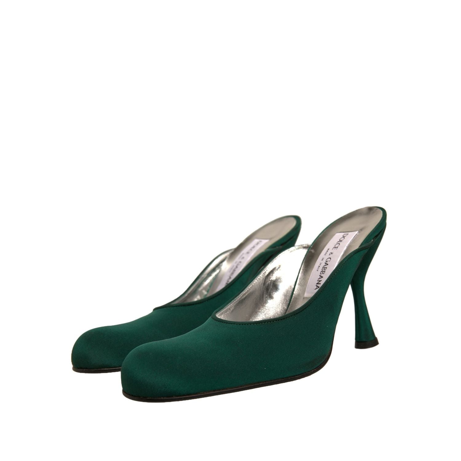 Dolce & Gabbana Green Suede Leather High Heel Pumps Shoes