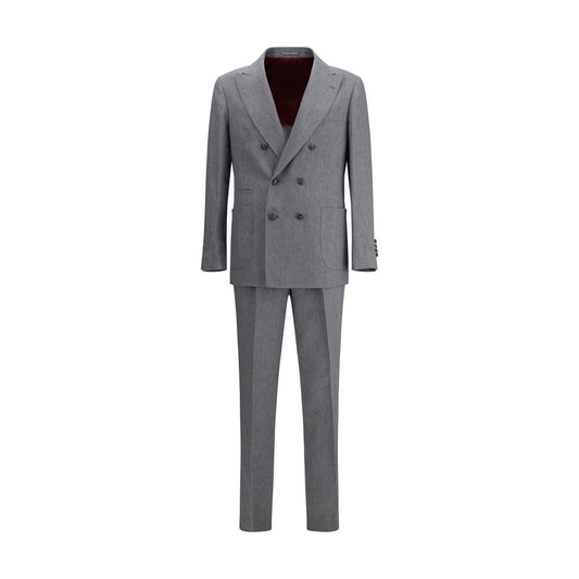 Brunello Cucinelli Gray Linen Two-Piece Suit