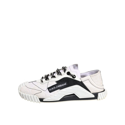Dolce & Gabbana White Black NS1 Low Top Sneakers Shoes