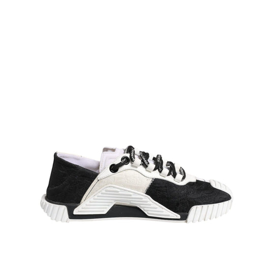 Dolce & Gabbana White Black NS1 Low Top Sneakers Shoes
