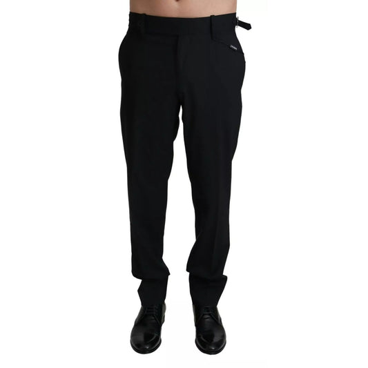 Dolce & Gabbana Black Wool Stretch Dress Trouser Pants PAN71942-48