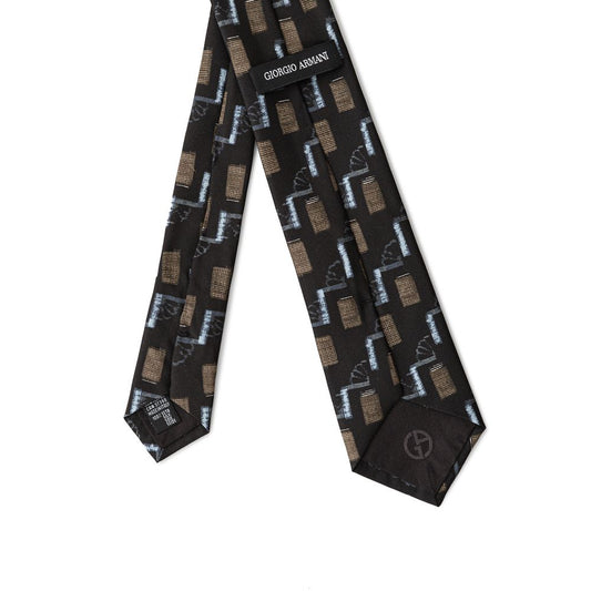 Giorgio Armani Black Silk Ties & Bowty GIAR-7885676-ONE SIZE